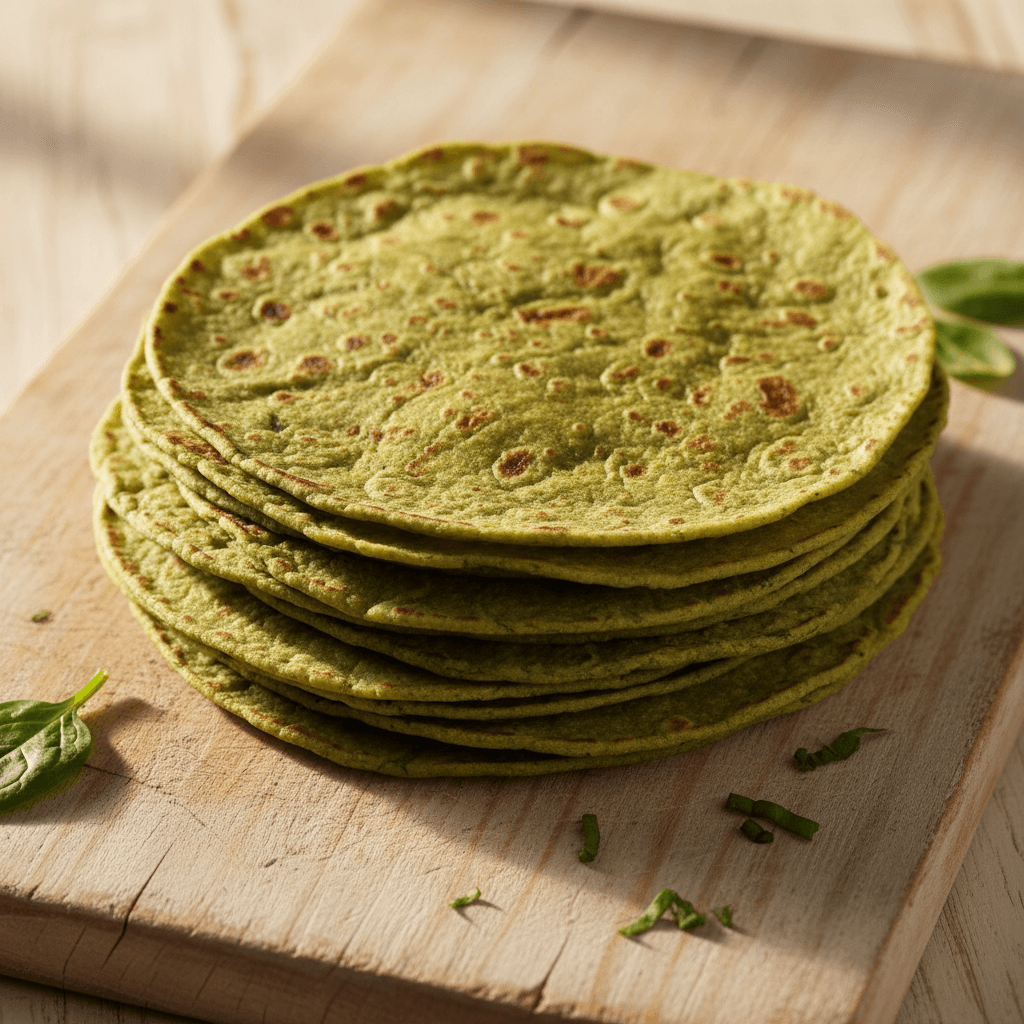 Spinach tortillas