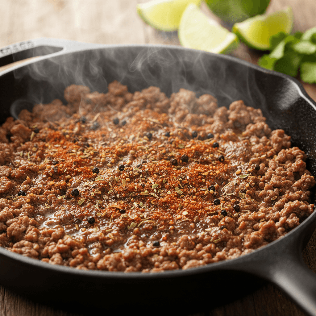 Seasoned ground beef