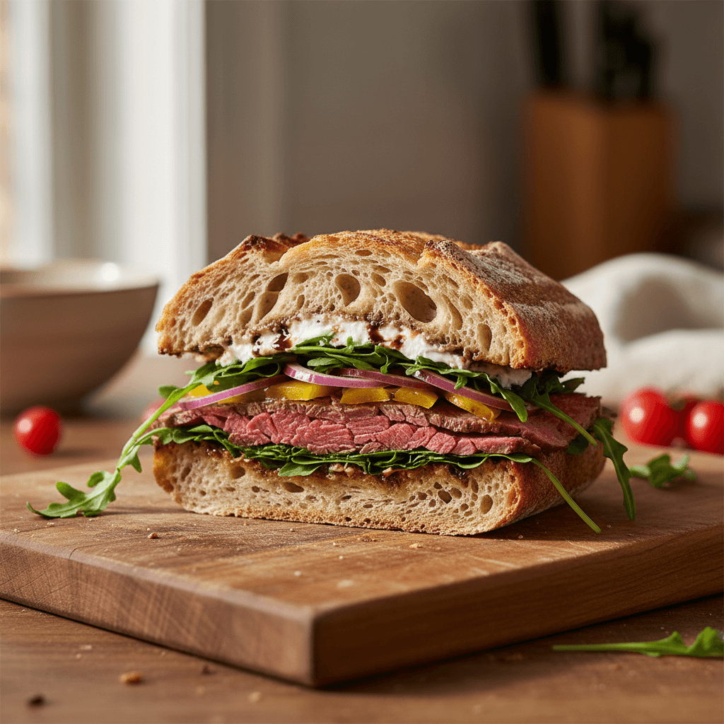 Signature sandwich on artisan bread